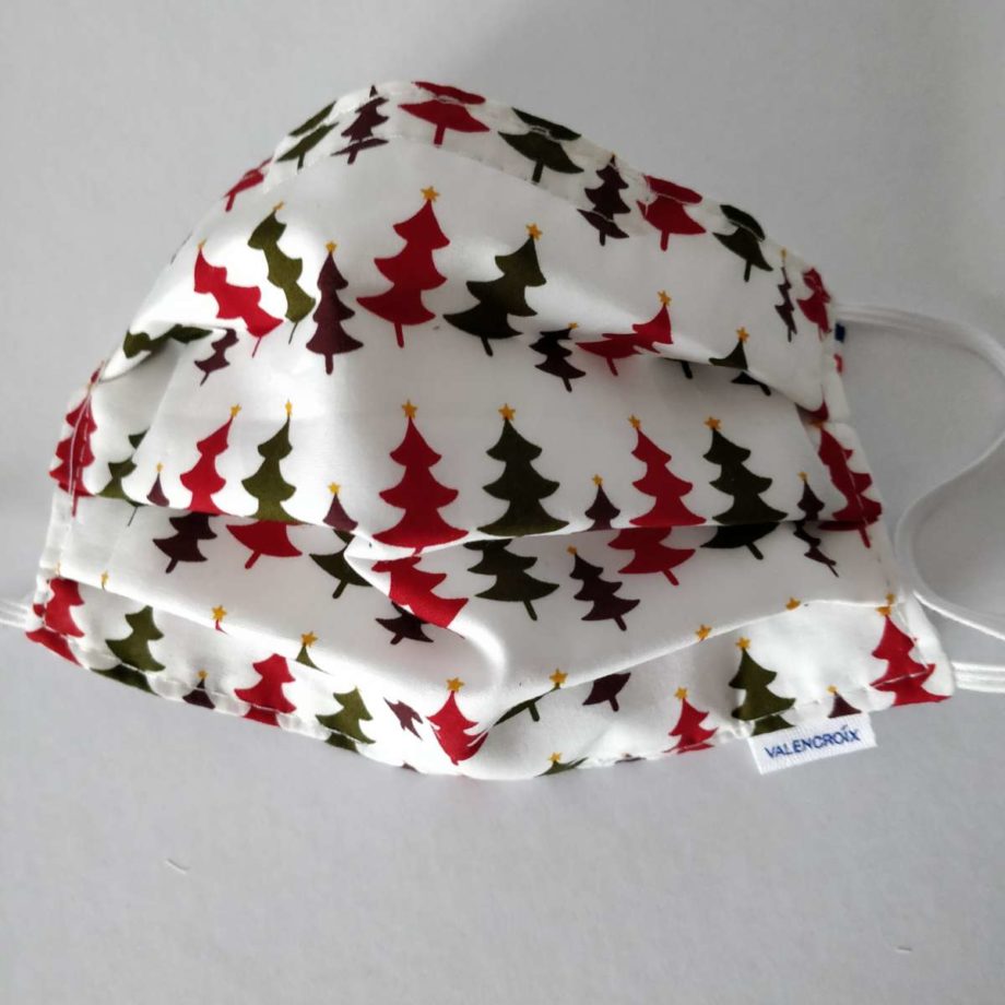 Masque barrière adulte FEMME ou ADO avec pince-nez - Edition Noël