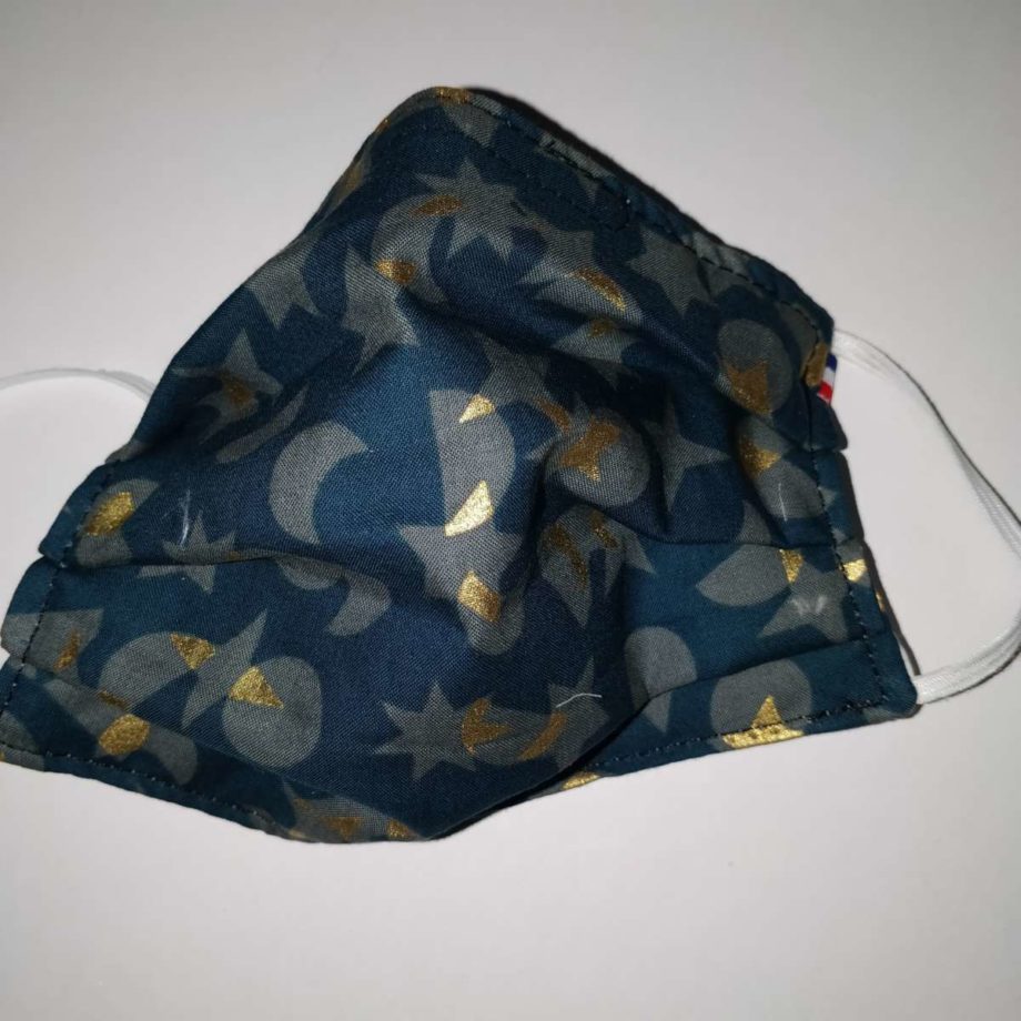 Masque barrière adulte FEMME ou ADO avec pince-nez - lune