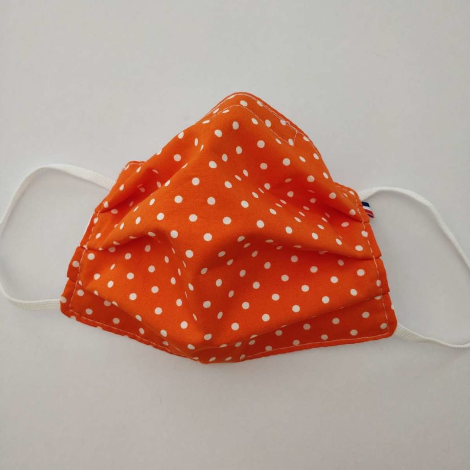 Masque barrière adulte FEMME ou ADO avec pince-nez- motif pois