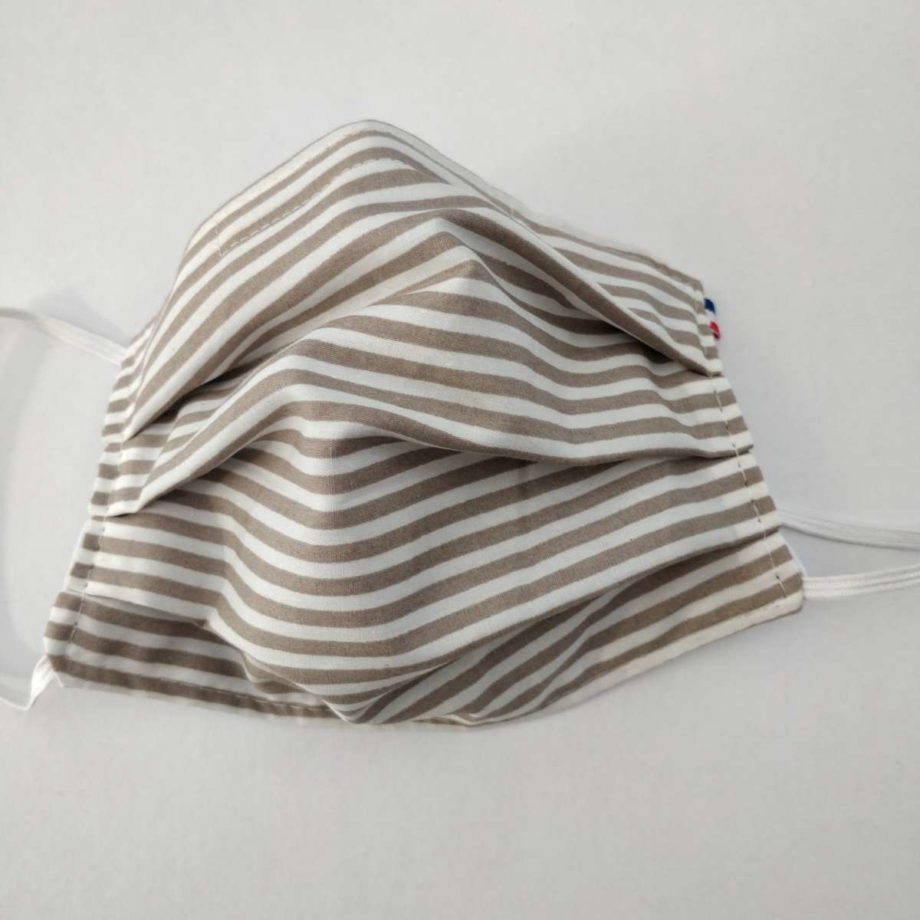 Masque barrière adulte  HOMME avec pince-nez
