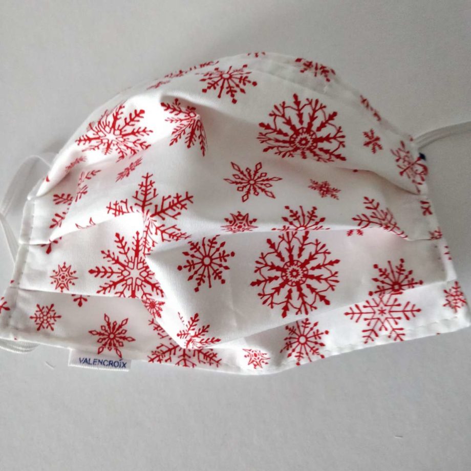 Masque barrière adulte FEMME ou ADO avec pince-nez - Edition Noël