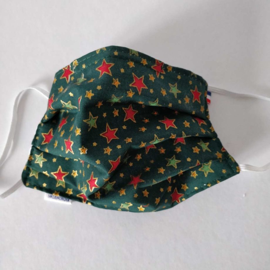 Masque barrière adulte FEMME ou ADO avec pince-nez - Edition Noël
