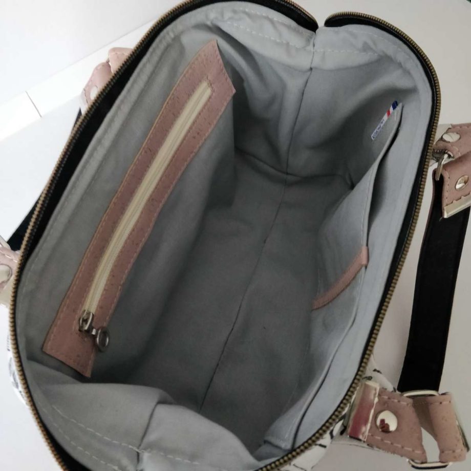 Sac à main Ornithogale en liège de luxe - rose noir