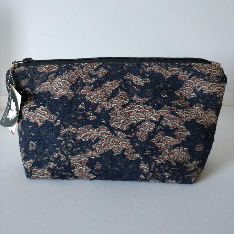 Pochette en dentelle Calais-Caudry marine - Valencroix
