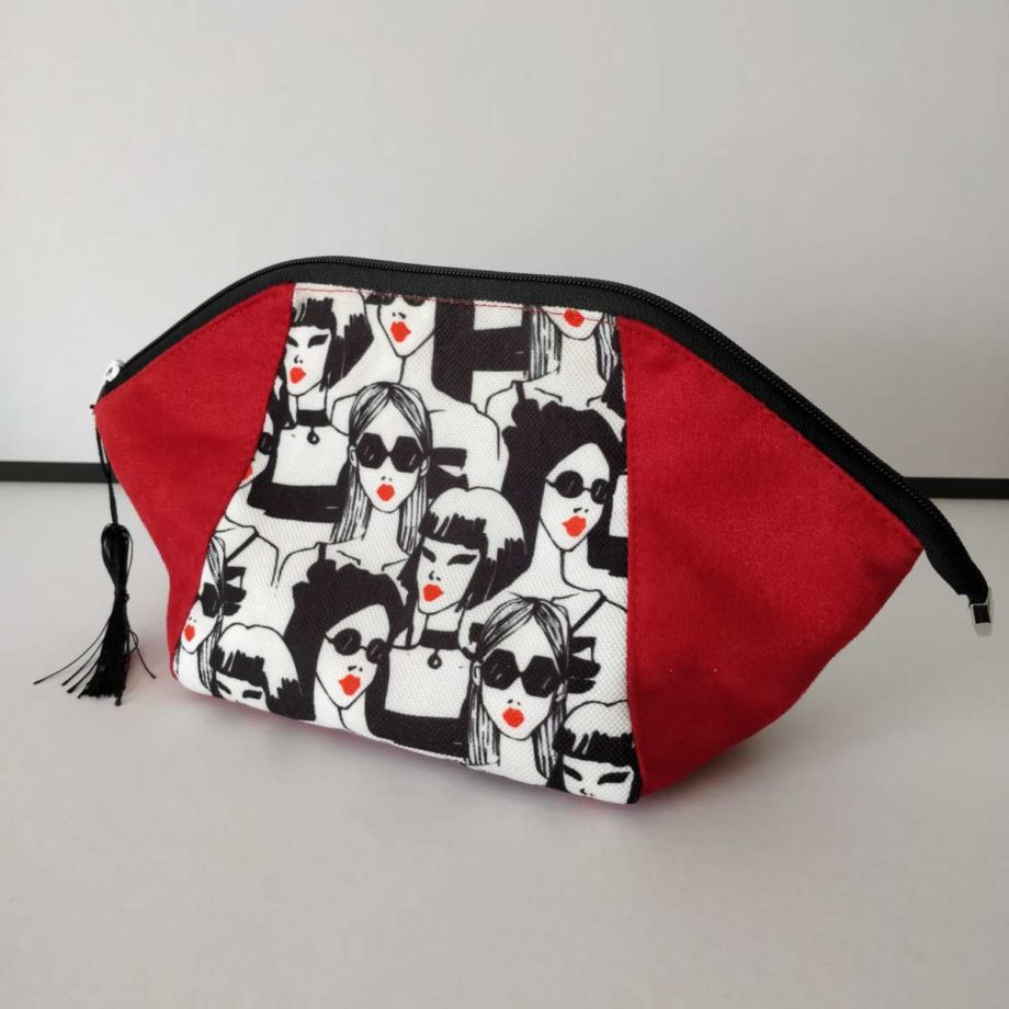 Pochette à cométiques rouge