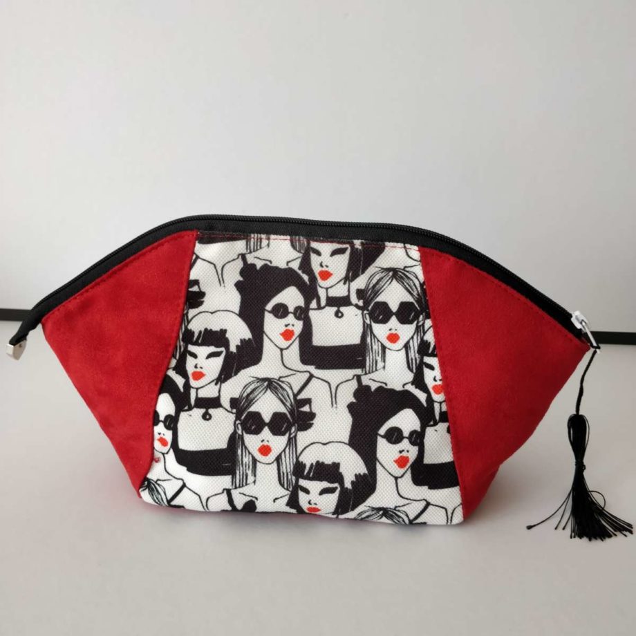 Pochette à cométiques rouge