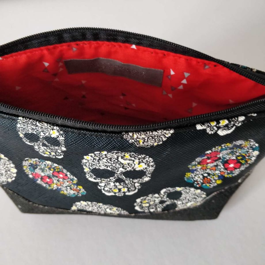 Pochette à maquillage - imprimé tête de mort