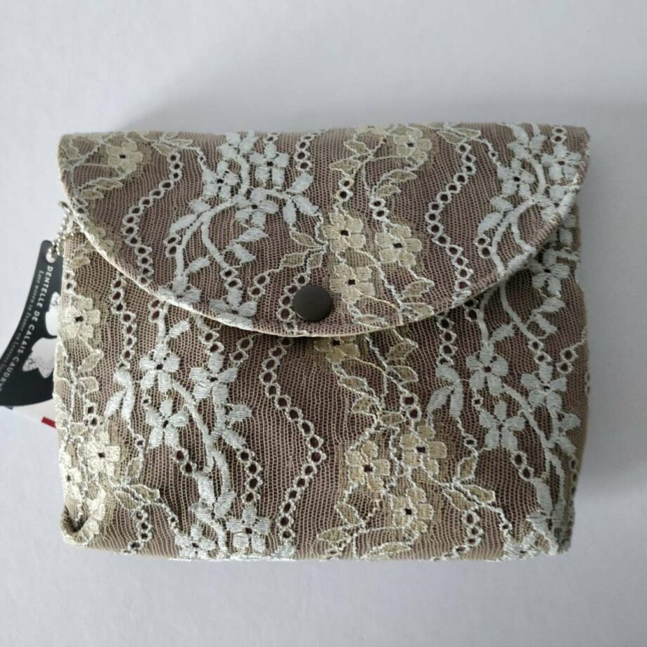 Pochette pression en dentelle Calais-Caudry  - Valencroix