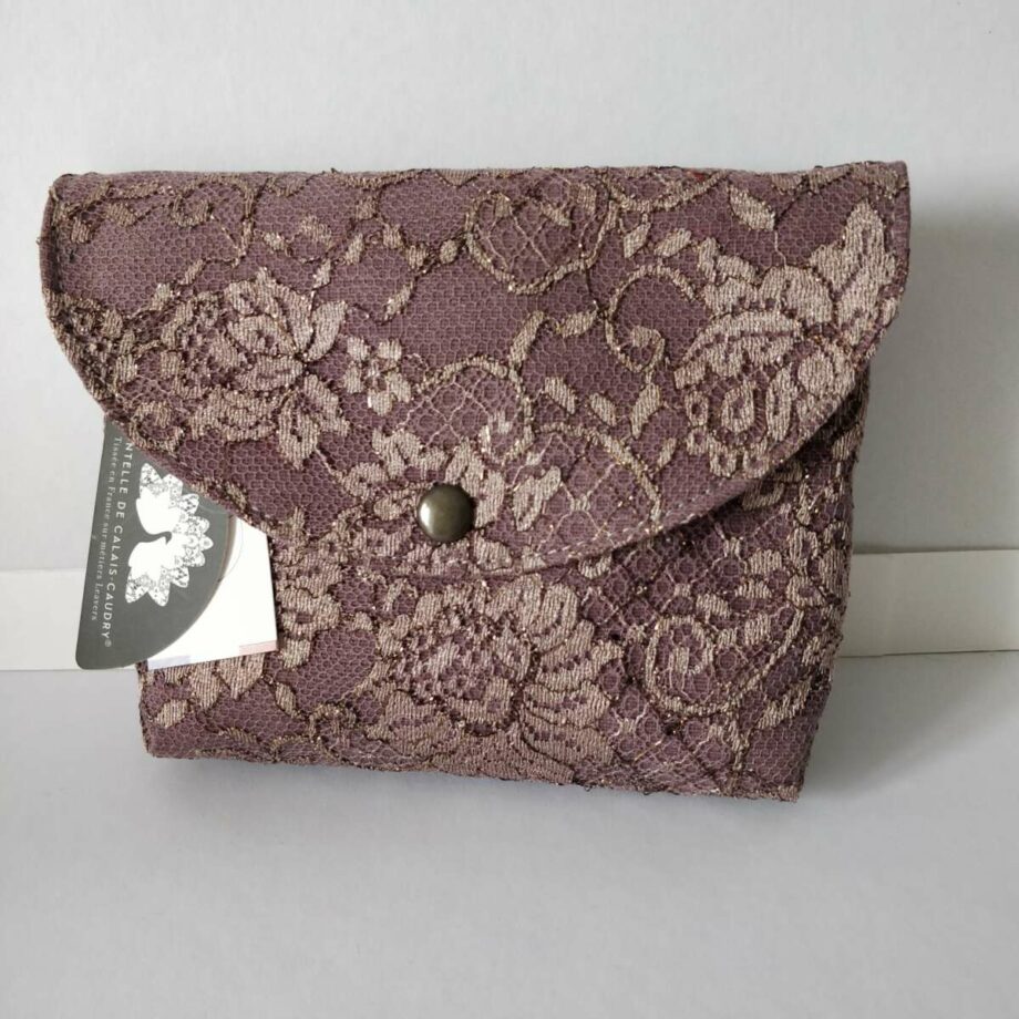 Pochette pression en dentelle Calais-Caudry  - Valencroix