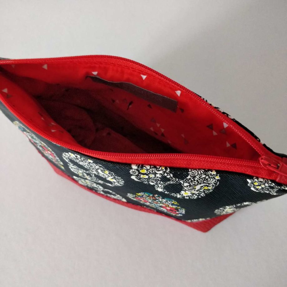Pochette à maquillage - imprimé tête de mort