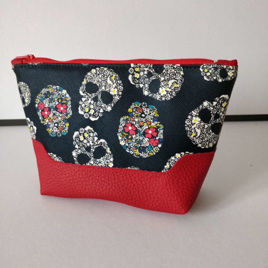 Pochette à maquillage - imprimé tête de mort
