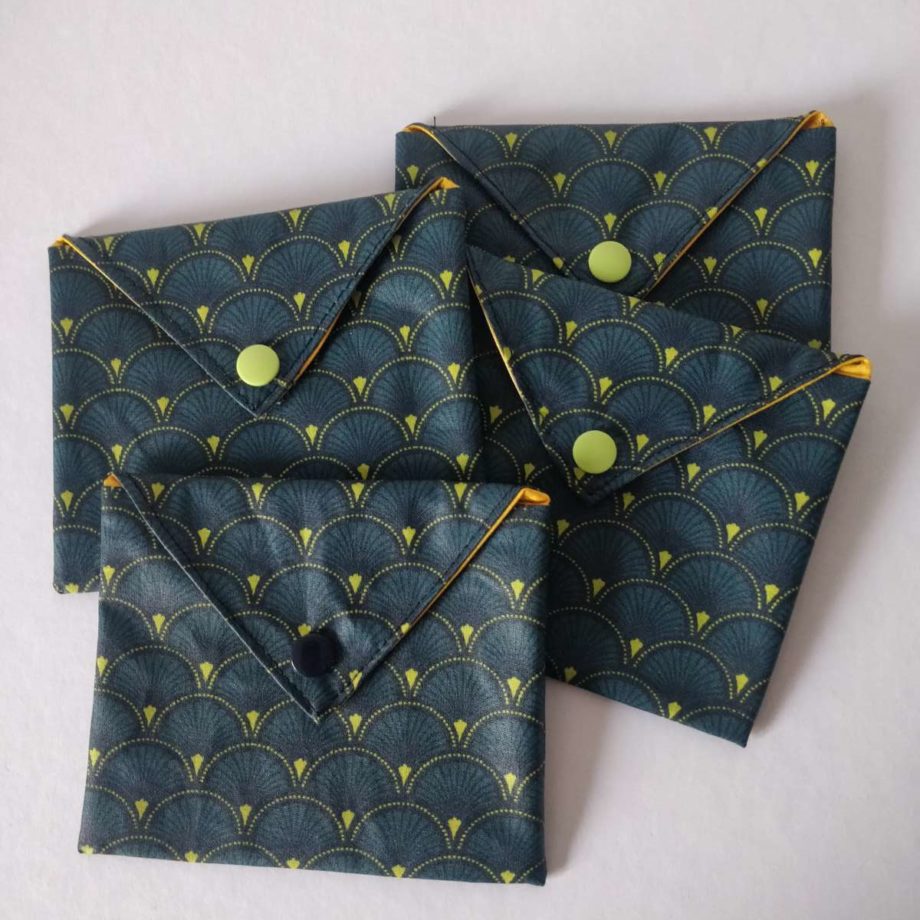 Pochette multi-usages - marine/vert