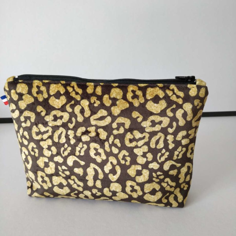 Pochette à maquillage velours - imprimé TIGRE