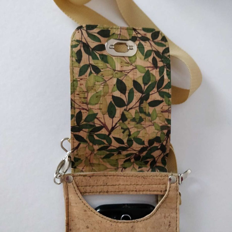 Pochette végan et tactile pour téléphone