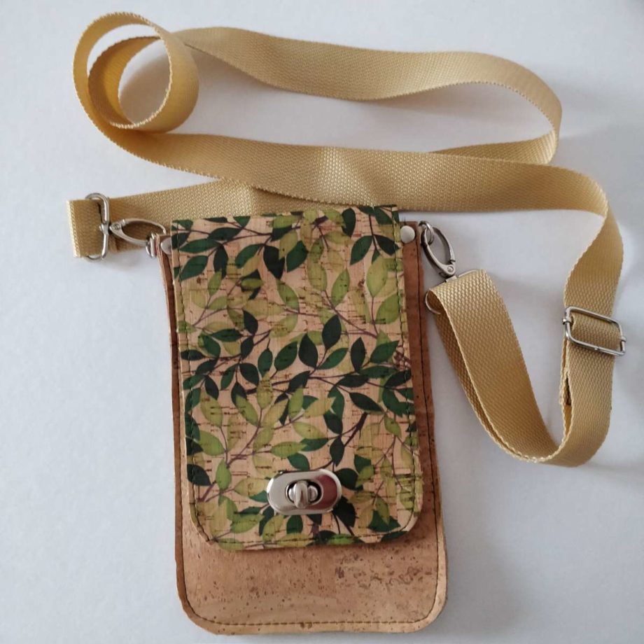 Pochette végan et tactile pour téléphone