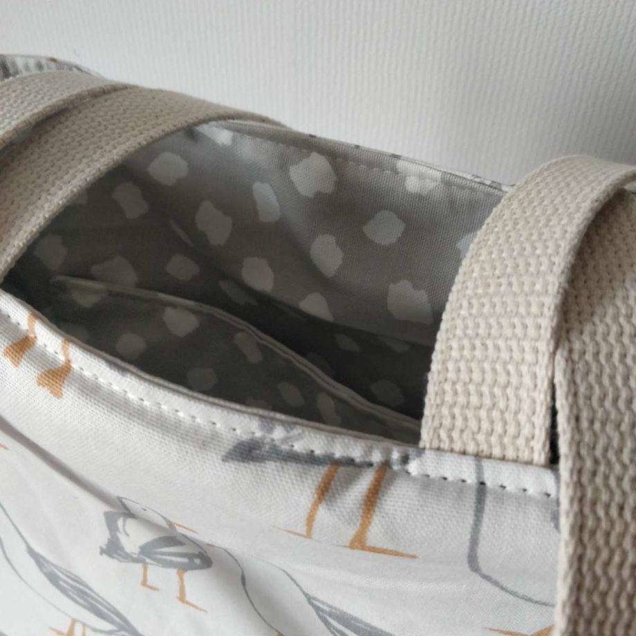 Sac cabas - imprimé mouettes