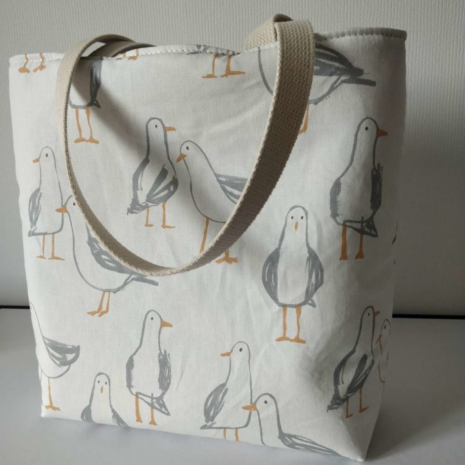 Sac cabas - imprimé mouettes