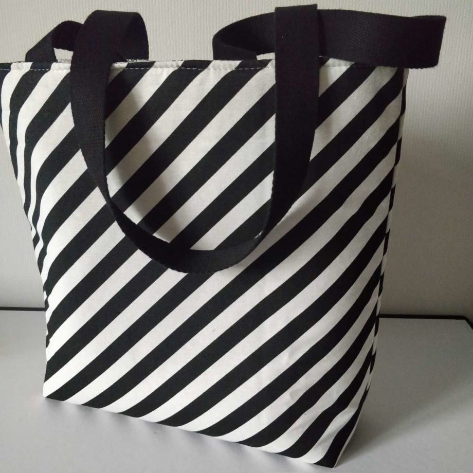 Sac cabas - imprimé rayé