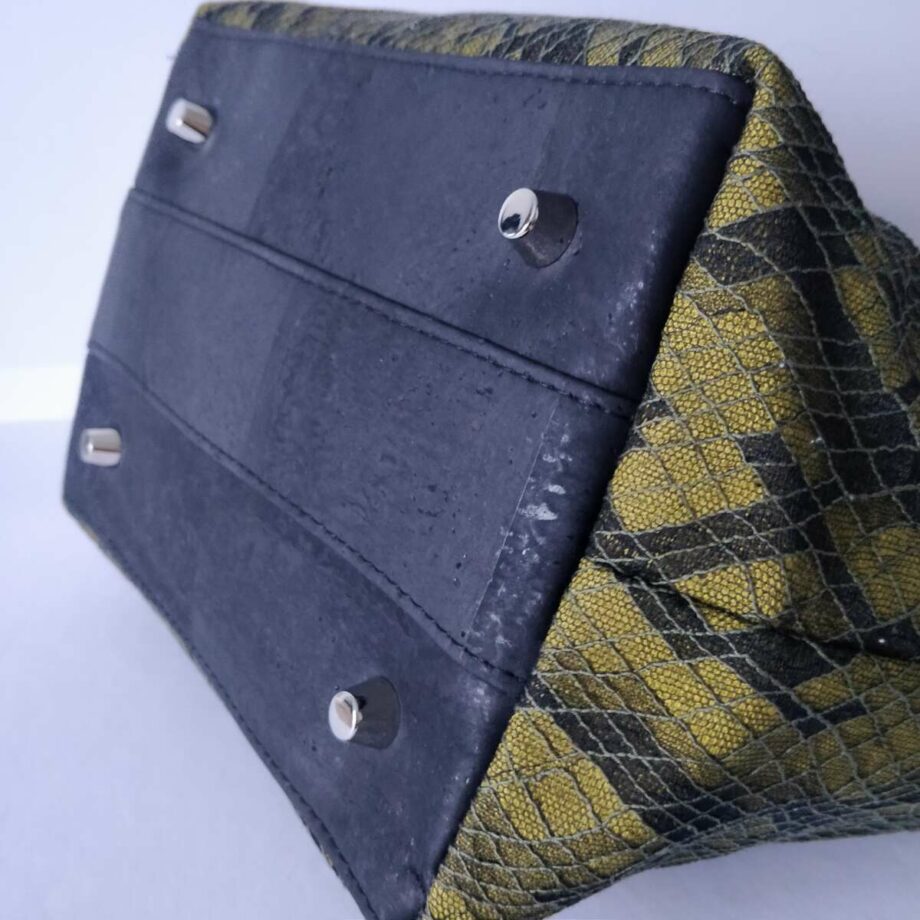 Sac "Mary Poppins" dentelle Calais Caudry sur fond vert
