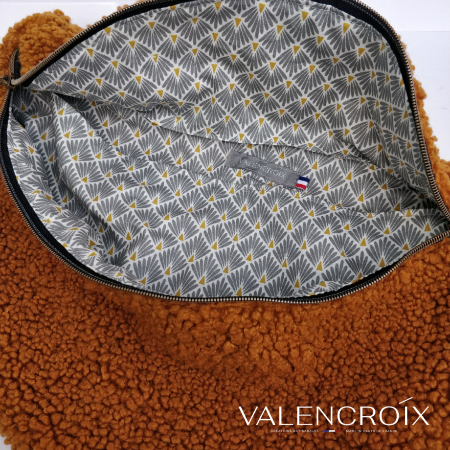Sac banane moumoute cognac