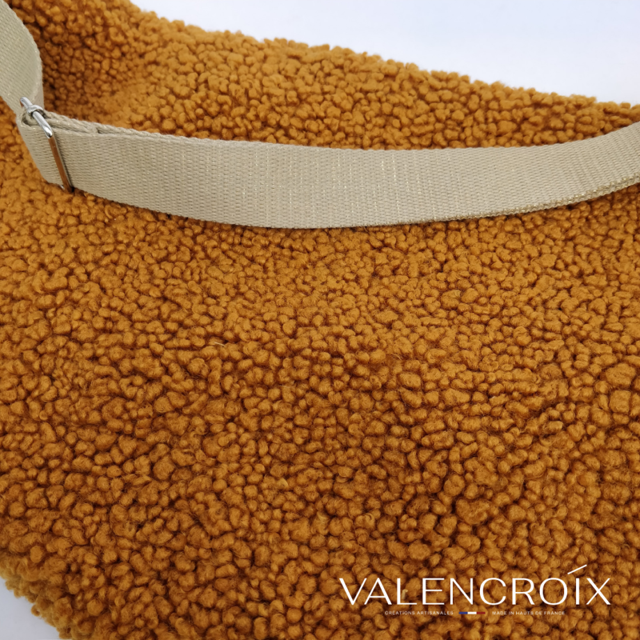 Sac banane moumoute cognac