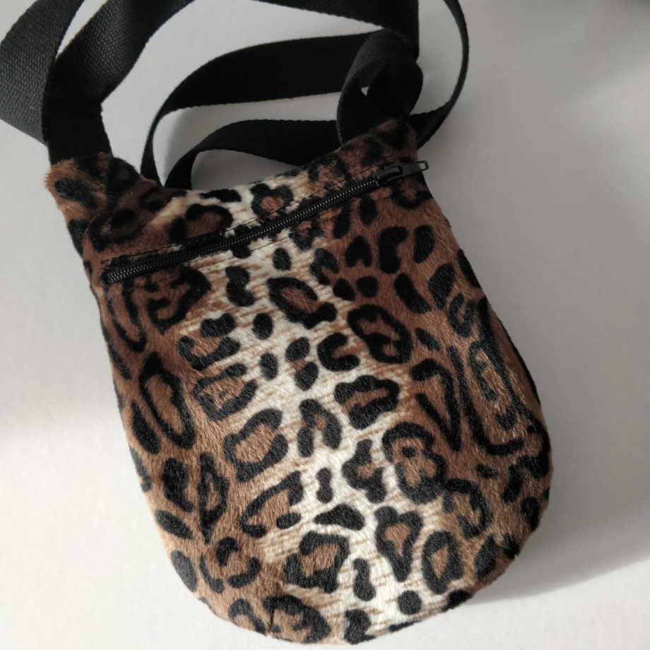 Sac bandoulière imprimé léopard