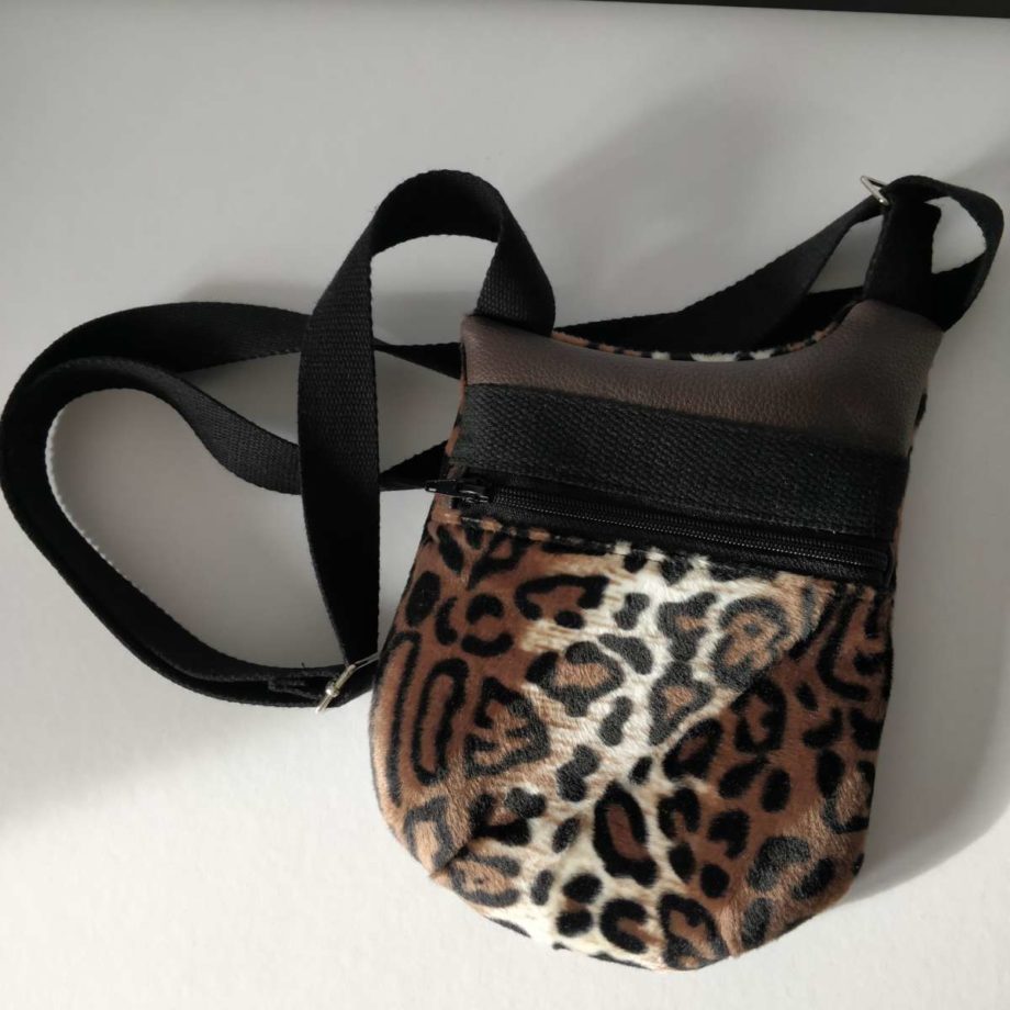Sac bandoulière imprimé léopard