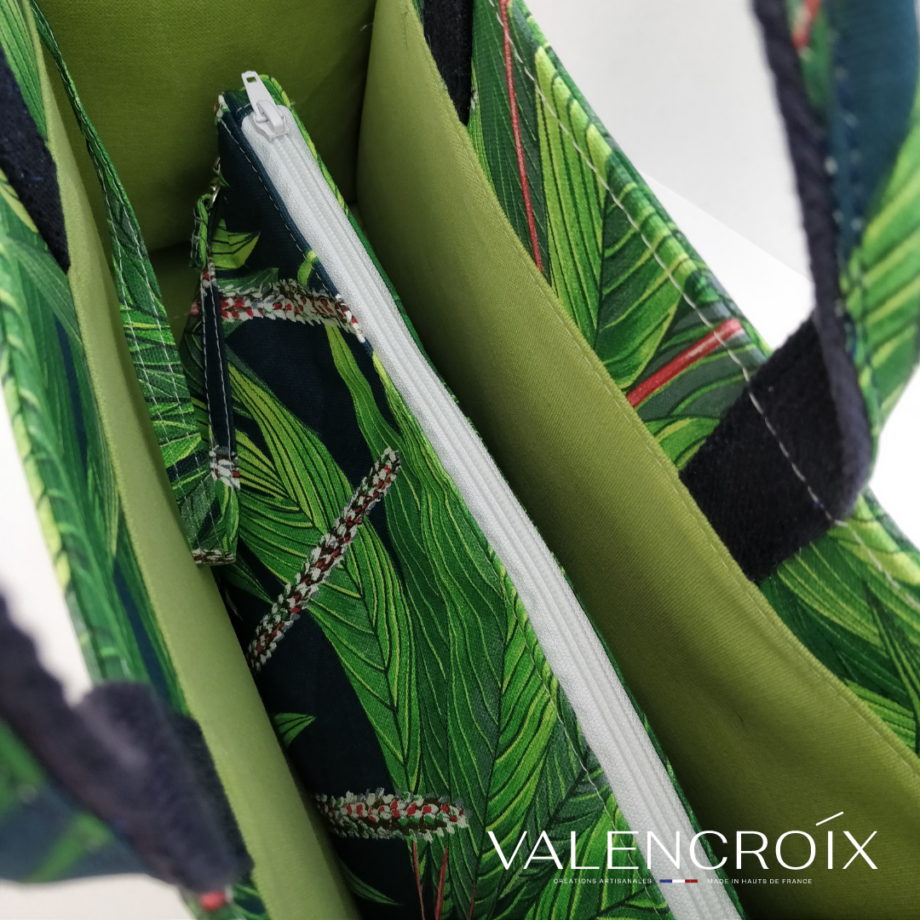 Cabas motif Ceylan marine - Valencroix
