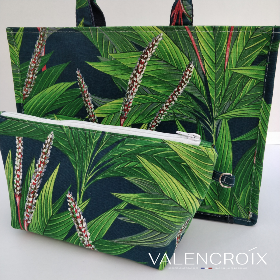 Cabas motif Ceylan marine - Valencroix