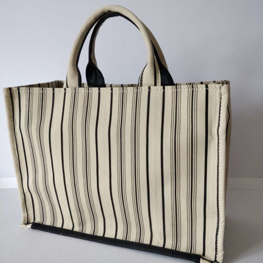 Sac cabas Pierre Frey lin rayé - Valencroix
