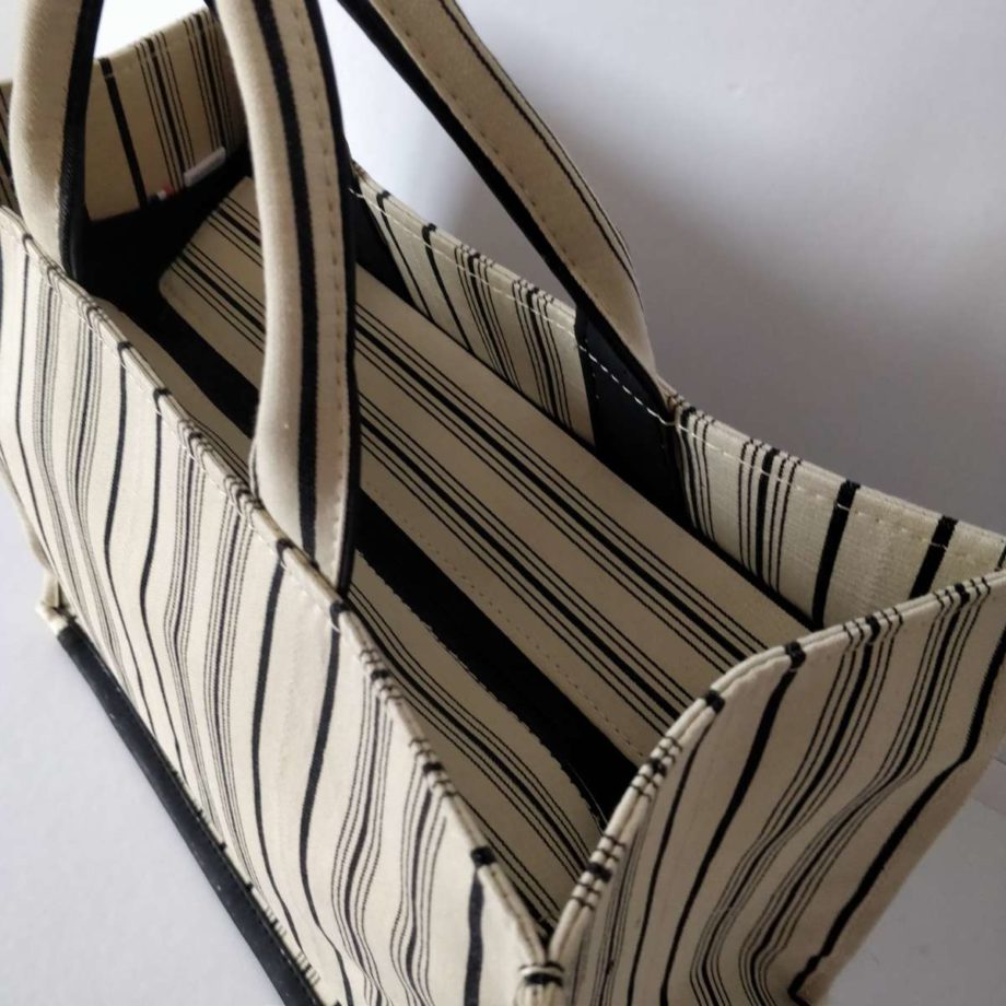 Sac cabas Pierre Frey lin rayé - Valencroix