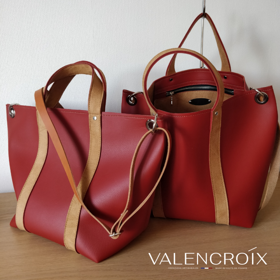 Sac cabas chic rouge