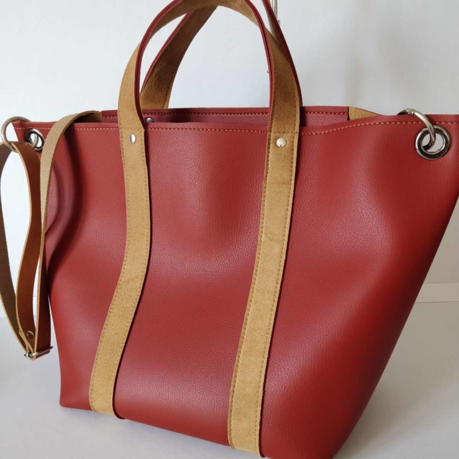 Sac cabas chic rouge