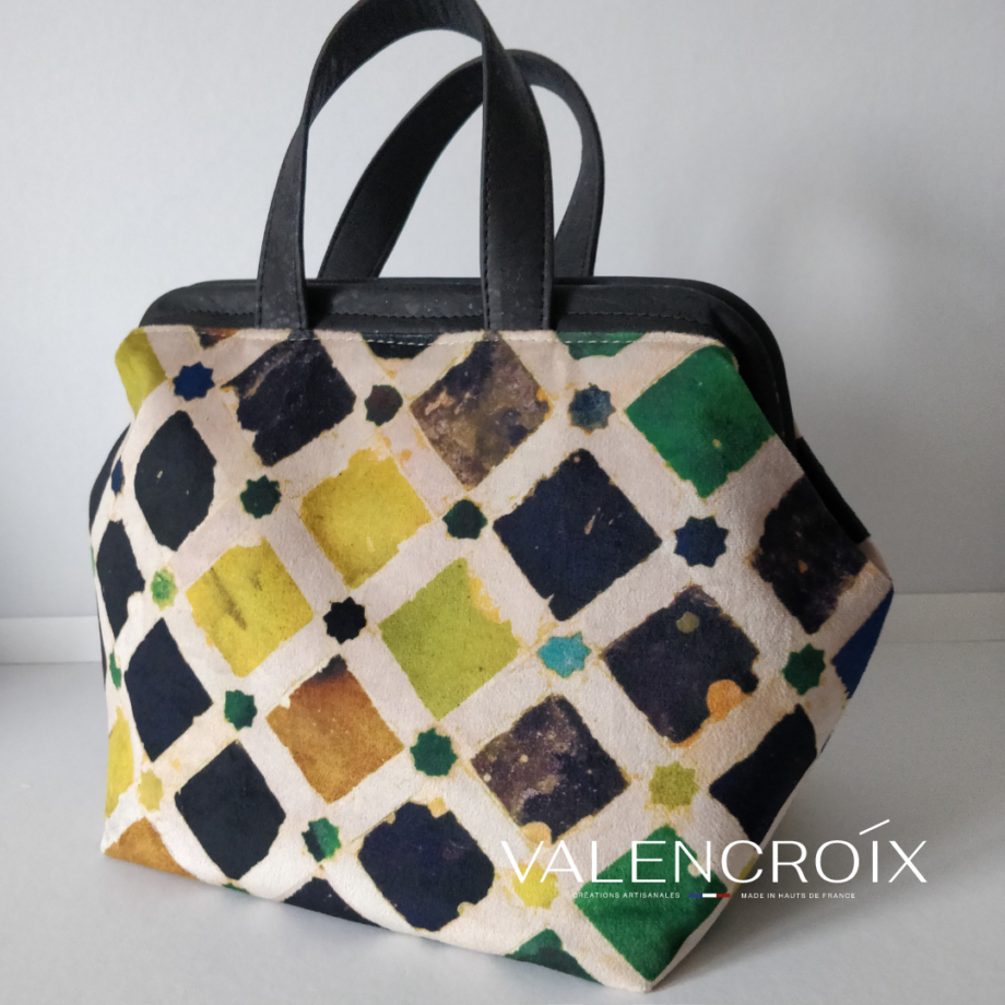 Sac "Mary Poppins" étoffe mosaïque