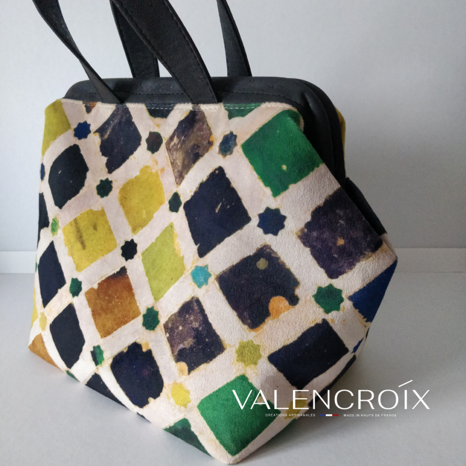 Sac "Mary Poppins" étoffe mosaïque