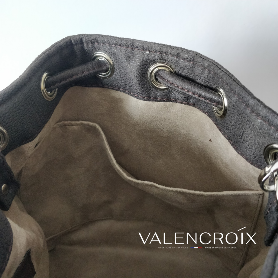 Sac seau fausse fourrure léopard - Valencroix