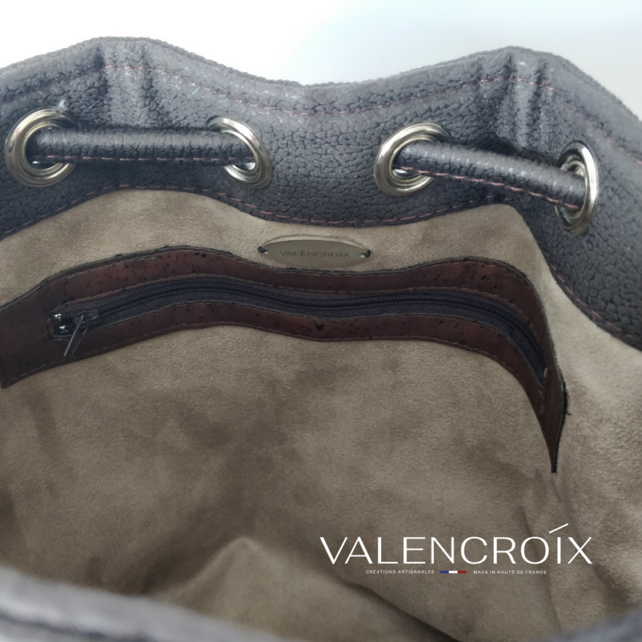 Sac seau fausse fourrure léopard - Valencroix