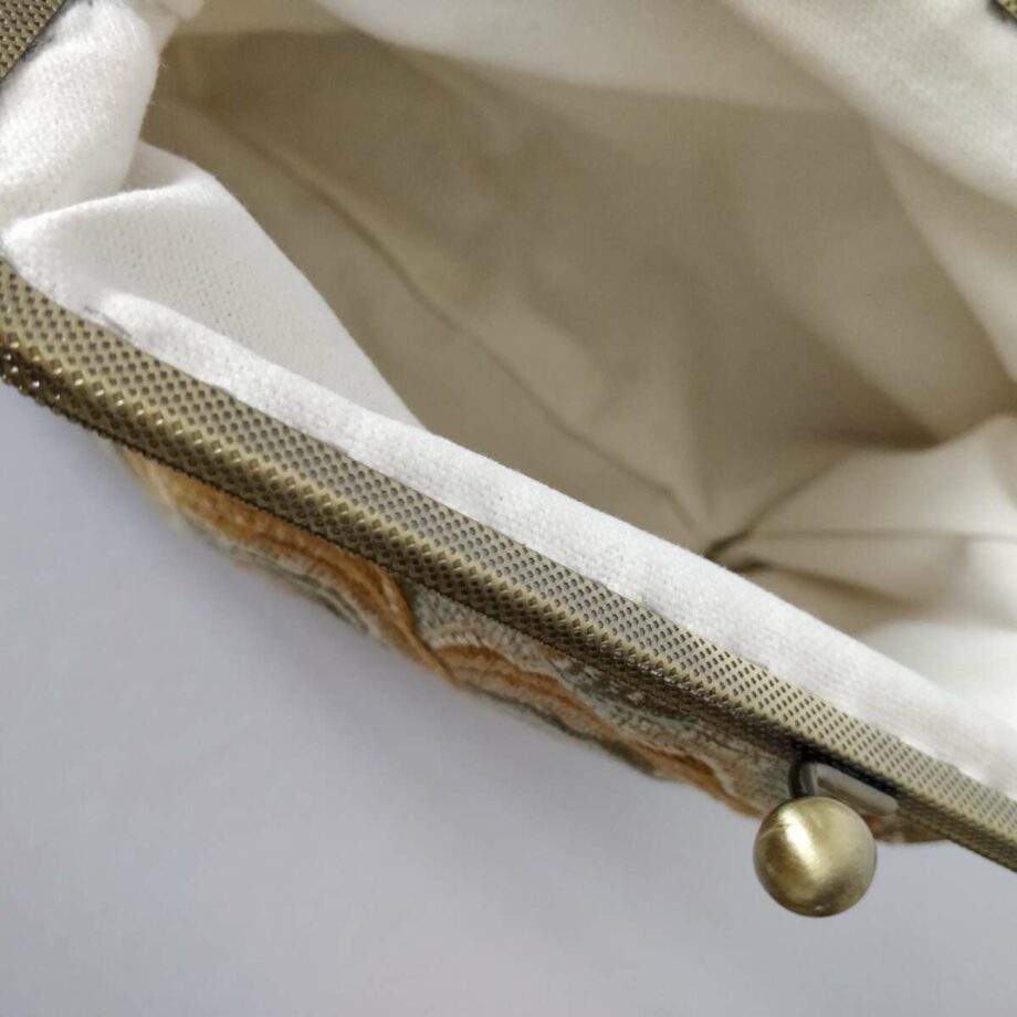 Sac fermoir clic clac Pierre Frey ocre - Valencroix