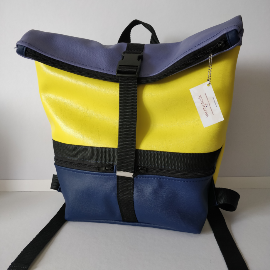 Sac à dos Troïka marine/mauve taille M - Valencroix
