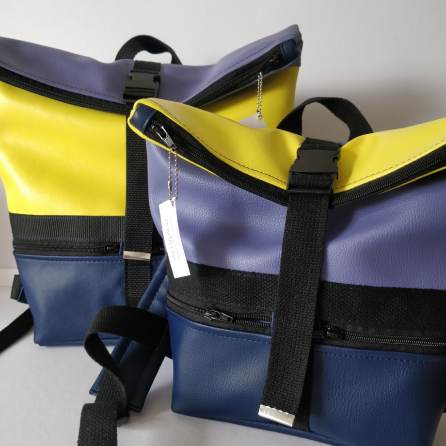 Sac à dos Troïka marine/mauve taille M - Valencroix