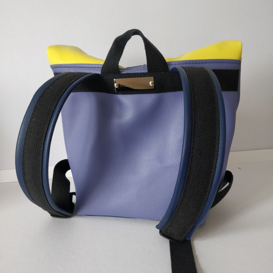 Sac à dos Troïka mauve/jaune taille S - Valencroix