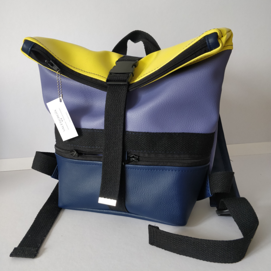 Sac à dos Troïka mauve/jaune taille S - Valencroix