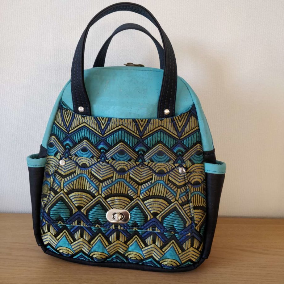 Sac à dos Zenaïda - liège et jacquard matelassé