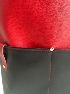 Détail de la surpiqûre du sac Ligne 6