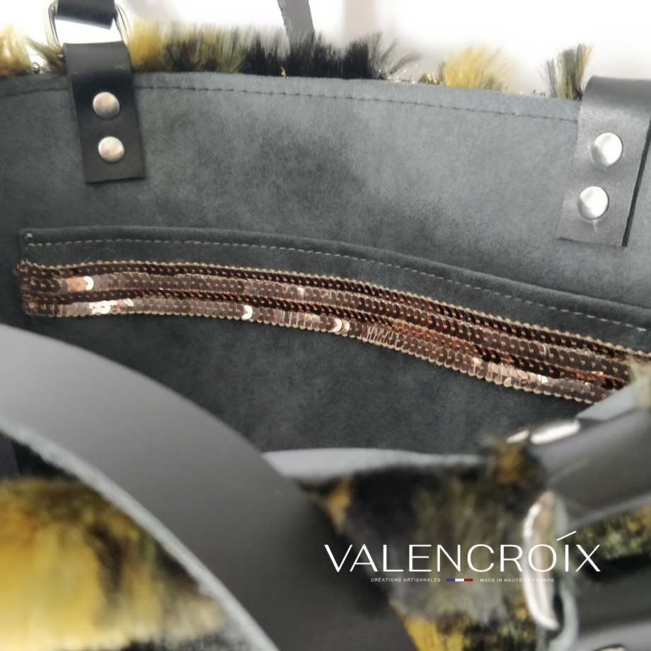 Sac tote bag fausse fourrure - Valencroix