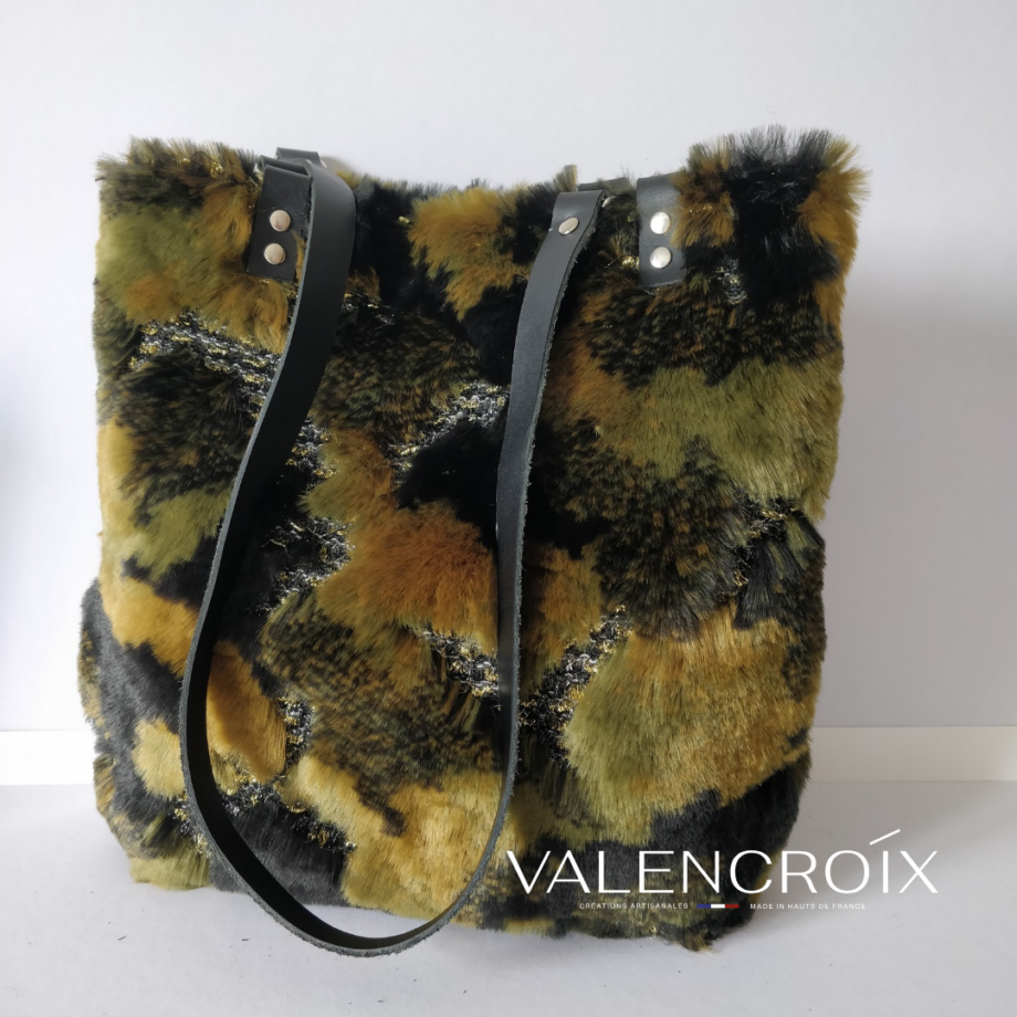 Sac tote bag fausse fourrure - Valencroix