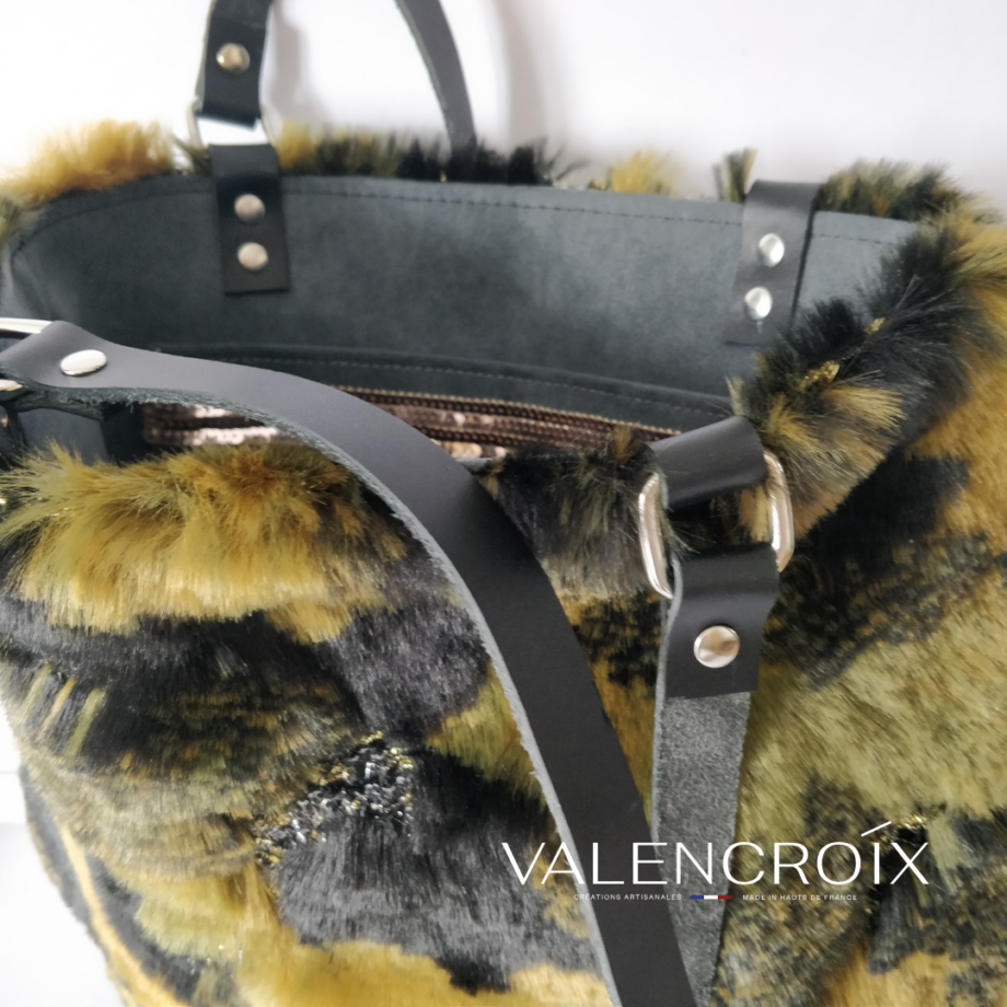 Sac tote bag fausse fourrure - Valencroix