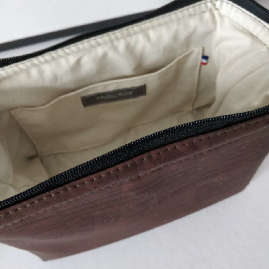 Trousse avec armature - liège de luxe chocolat