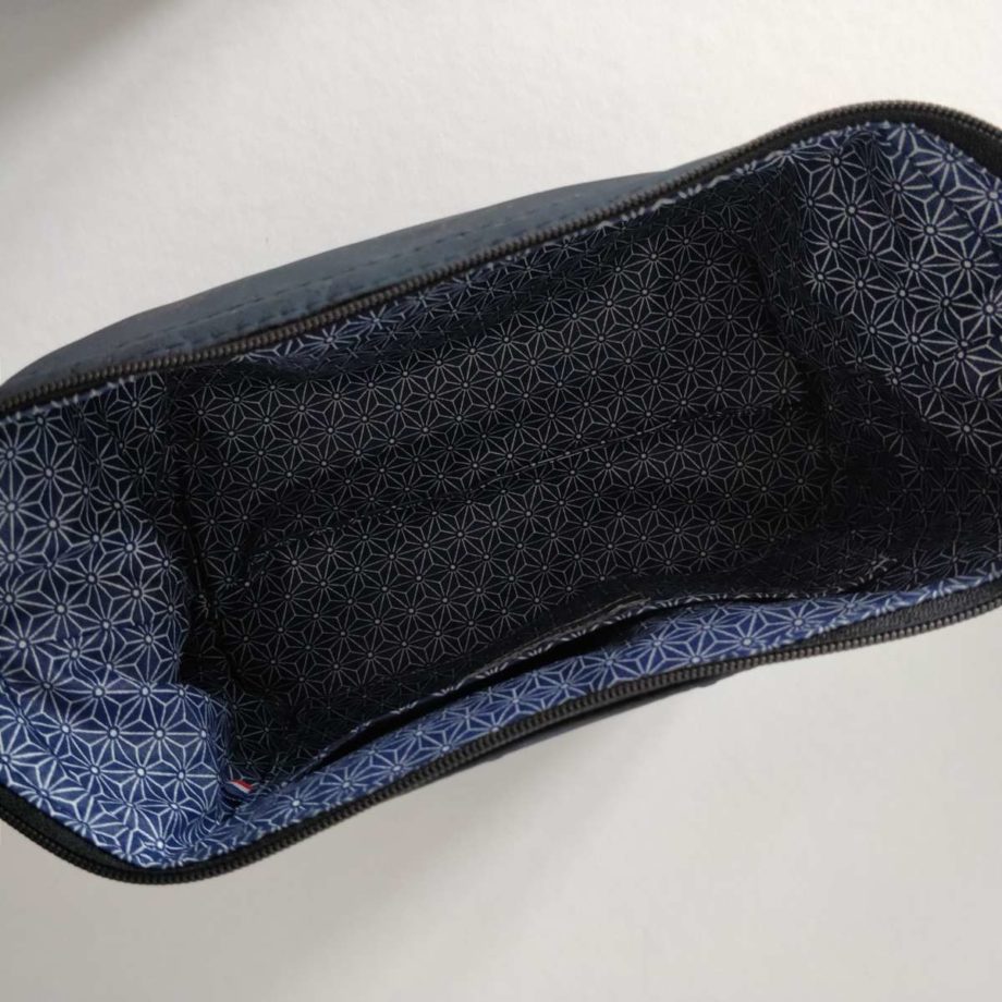 Trousse avec armature - liège de luxe marine